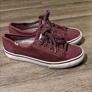 Keds Women's Maroon Canvas Sneakers